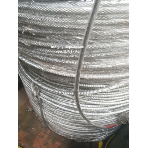 Dây cáp bọc nhựa đỡ nhà lưới nhà kính